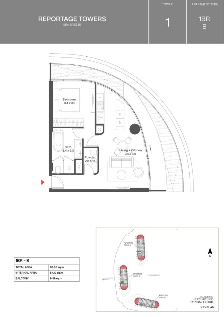 Reportage Heights Sea Breeze Resort-da 2 otaqlı mənzil satılır – təhvil 2029-cu il Reportage Heights Sea Breeze Resort-da 2 otaqlı mənzil satılır – təhvil 2029-cu il