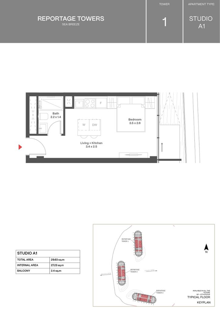 🌊 A sea-view studio apartment for sale at Reportage Heights near 🎰 Casino Sea Breeze