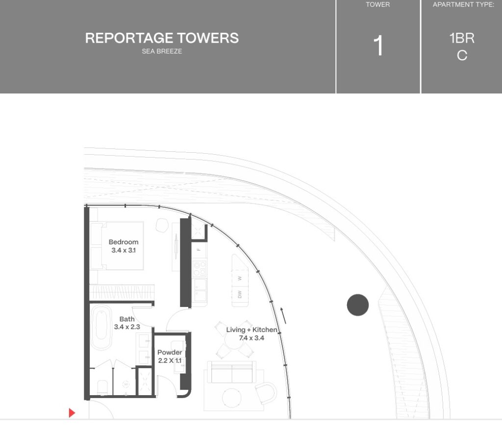 🌊 Buy a 1-Bedroom Apartment with Sea View in Reportage Heights, Sea Breeze Baku